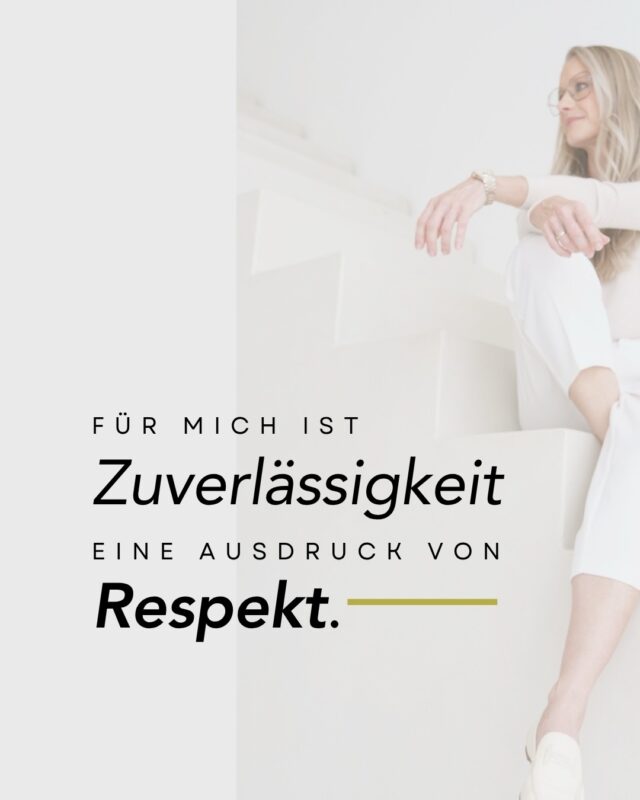 …Zuverlässigkeit wirkt unspektakulär.

Sie ist selten laut. Sie fällt oft erst dann auf, wenn sie fehlt.

Dabei entsteht Vertrauen nicht durch große Versprechen. Sondern durch viele kleine Momente:

✨ Sich zurückmelden. ✨ Zusagen einhalten. ✨ Ehrlich kommunizieren. ✨ Verantwortung übernehmen.

Vielleicht wird genau deshalb Zuverlässigkeit heute so unterschätzt.

Für mich gehört sie zu den Werten, die das Miteinander stärker machen-im Beruf genauso wie privat.

Welcher Wert ist für dich im Miteinander unverzichtbar?